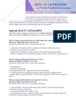 Barcelona, Talleres de Rimas como recurso pedagógico y terapéutico