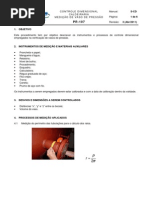 Procedimento - Medição de Vasos de Pressão e Tanques de Armazenamento