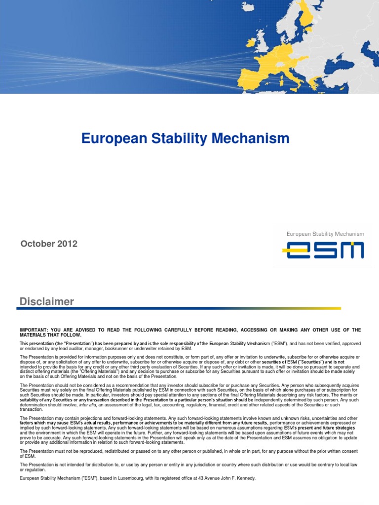 European Stability Mechanism October 2012 PDF