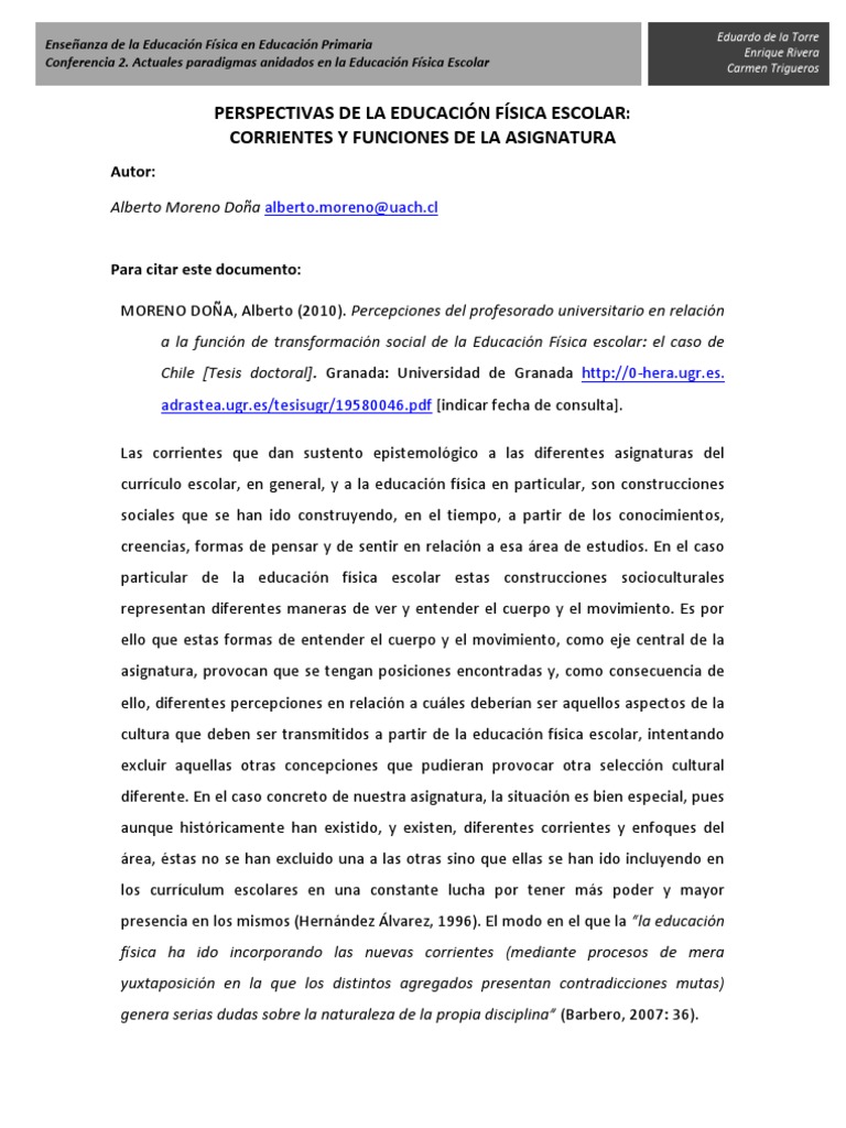 Paradigmas de La EF Educación física Paradigma