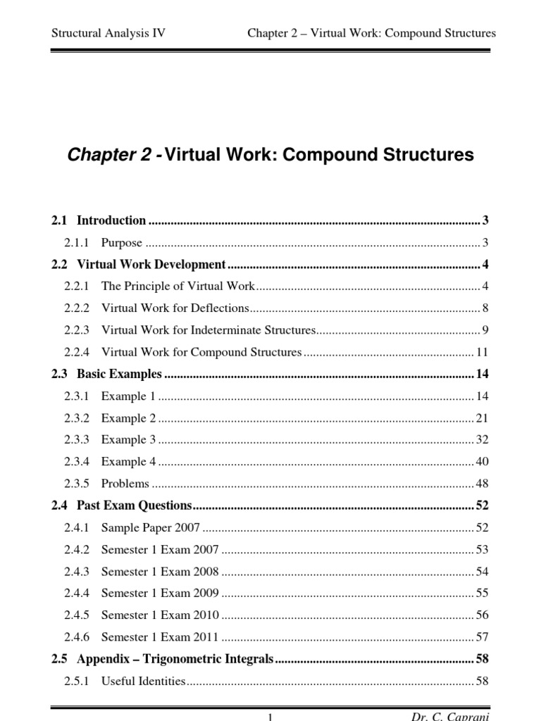2 - Virtual Work - Compound Structures | PDF