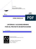 Norma Covenin 2002-88 Criterios