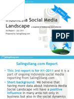 Indonesia Social Media Landscape: 3rd Report - July 2011