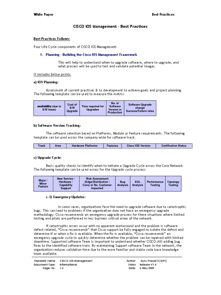 Cisco ios upgrade management best practices final pdf software