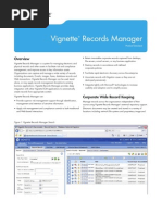 Vignette Records Manager Product Datasheet