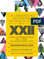 Programa Presentaciones de UANL en La Feria Del Libro Monterrey 2012