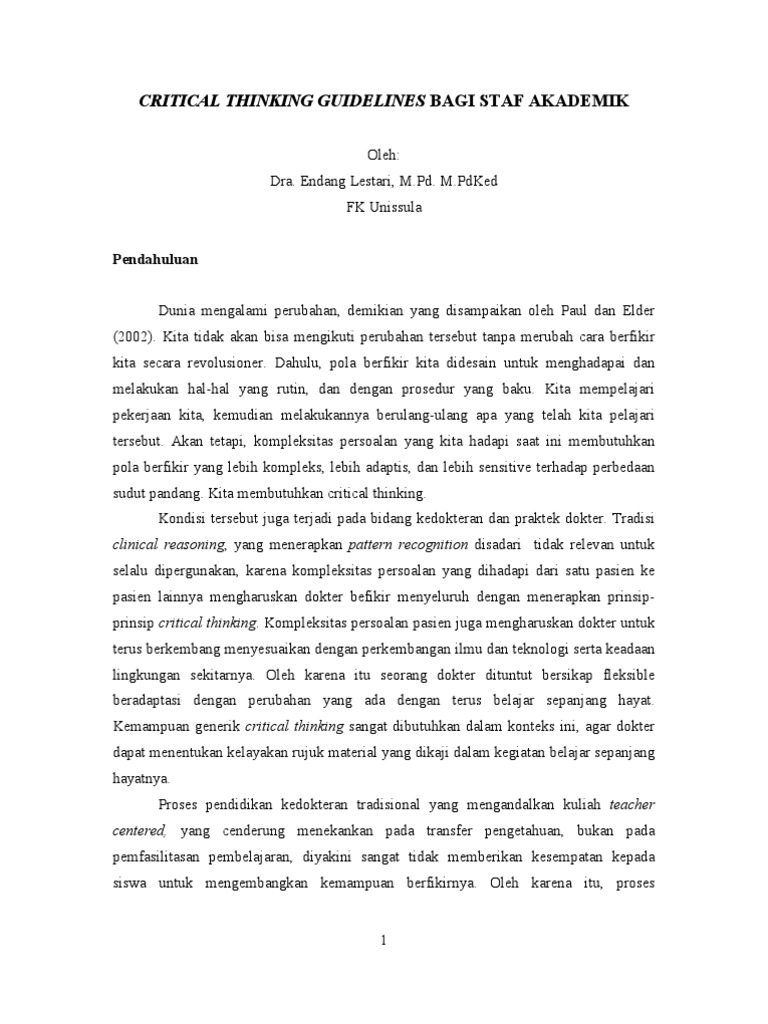 Standards of critical thinking picture