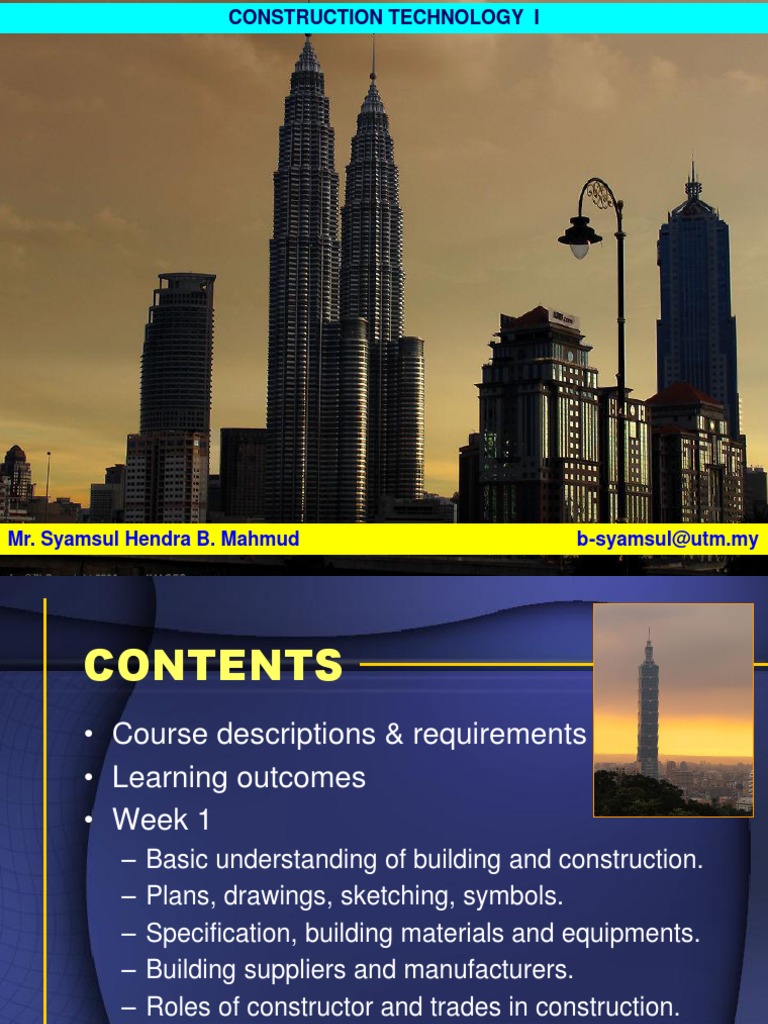 Introduction To Building and Construction | Engineering | Science And ...