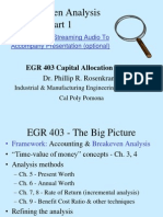 Breakeven Analysis: EGR 403 Capital Allocation Theory