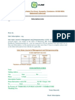 International Management Journal Subscription Form