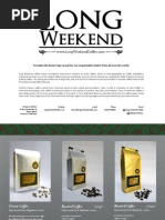 Download Products Brochure - Long Weekend Coffee by Long Weekend Coffee SN109448897 doc pdf
