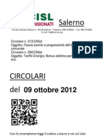 Circolari Del 09 Ottobre 2012