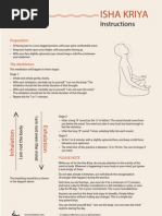 Isha Kriya Instructions