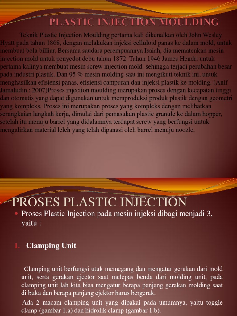 Proses dan Komponen Injection Molding | PDF