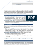 Actualité Fiscale, Projet de Loi de Finances Pour 2013, Marne Et Finance
