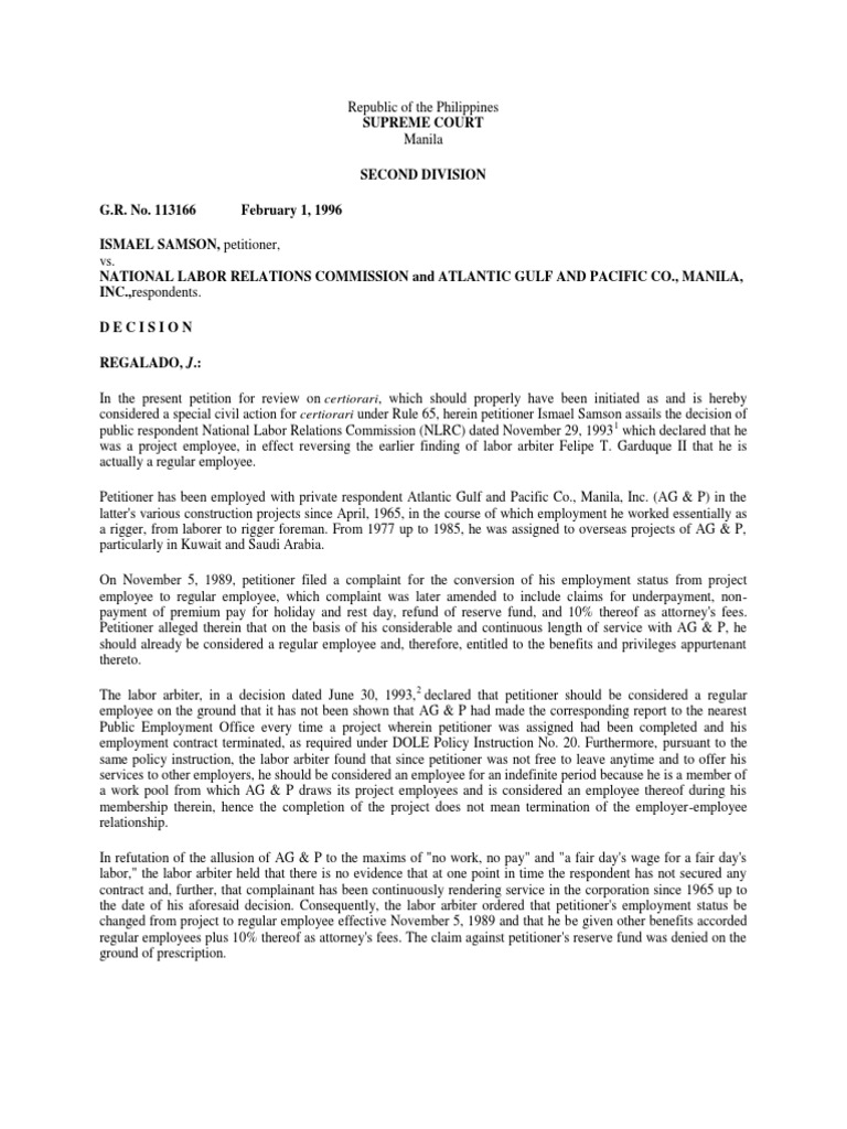 Labor Cases. Employment Labour Law