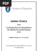 norma de orçamento