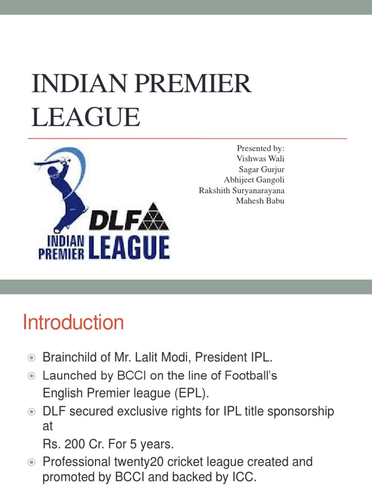 Overview of Indian Premier League Revenue | PDF