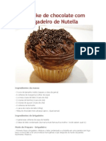 Cupcake de Chocolate Com Brigadeiro de Nutella