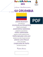 Menu Colombia