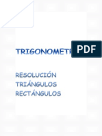 TRIGONOMETRÍA. Resolución triángulos rectángulos