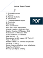 Technical Seminar Report Format