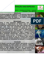 Poster Preservação das Espécies