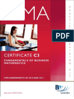 CIMA Certificate Paper C3 - Fundamentals of Business Mathema