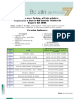 Vacantes en El Tolima, Al 9 de Octubre, Disponibles A Través Del Servicio Público de Empleo Del SENA