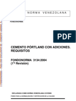 Cemento Pórtland Con Adiciones. Requisitos 3134-2004