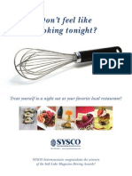 SL Magazine Dining Awards Ad