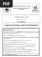 Prova UEPB Analista de Sistemas - Rede de Computadores 