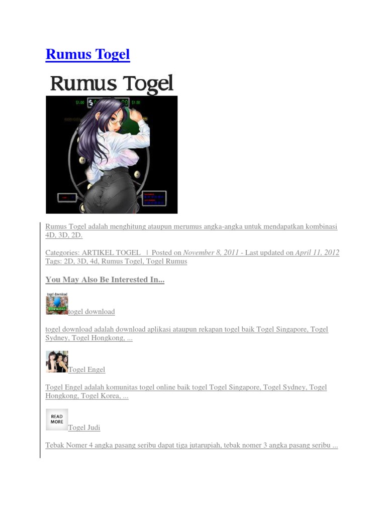 Rumus Togel