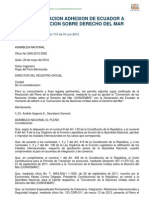 Adhesión Del Ecuador A La Convemar