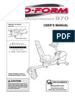 Proform Crosstrainer 970 User's Manual