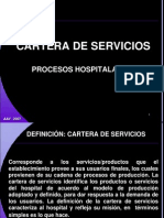 Servicios hospitalarios: definición y objetivos de la cartera de servicios