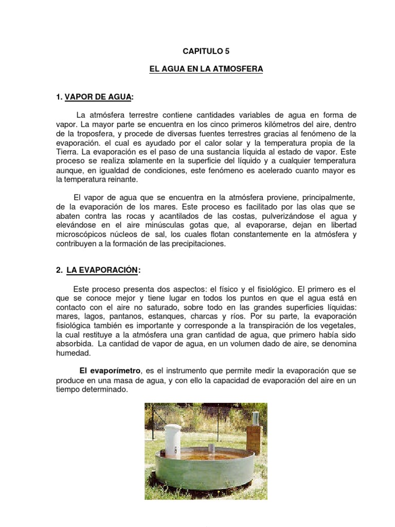 Medición de Evaporación con Evaporímetros | PDF | Niebla | Gota (líquido)