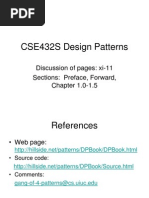 CSE432S Design Patterns: Discussion of Pages: Xi-11 Sections: Preface, Forward, Chapter 1.0-1.5