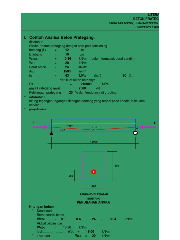 Perhitungan Prategang Oke