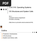 COS 318: Operating Systems OS Structures and System Calls