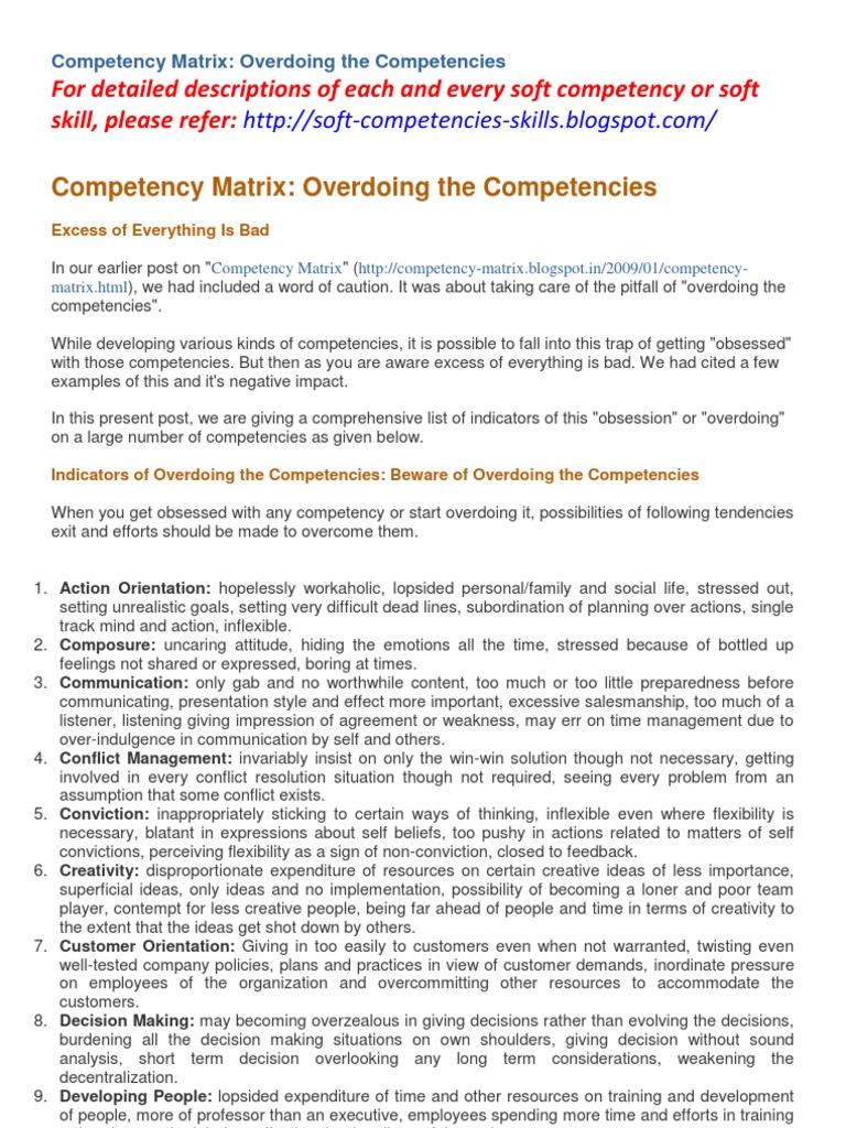 Competency Matrix | PDF | Competence (Human Resources) | Self Help