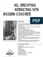 Designing, Specifying and Constructing With Modern Concrete