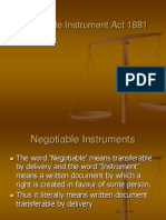 Negotiable Instrument Act 1881