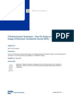 FI Enhancement Technique - How-To-Guide on the Usage of Business Transaction Events (BTE)