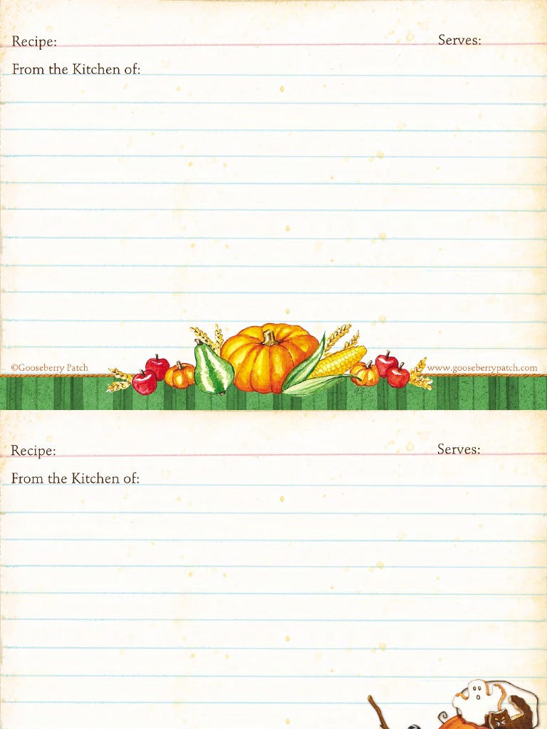 Fall Recipe Cards From Gooseberry Patch | PDF | Self-Improvement