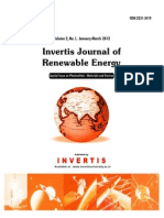 Invertis Journal of Renewable Energy Vol 2 No 1
