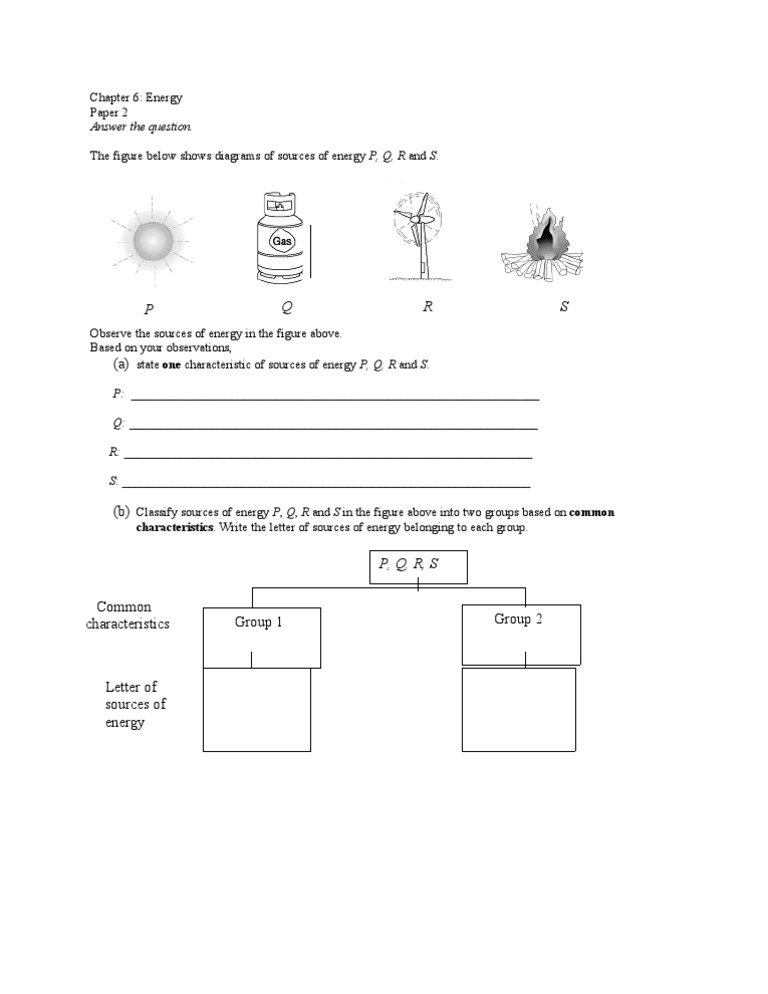 Chapter 6 Energy Form 1 | PDF | Teaching Methods & Materials ...