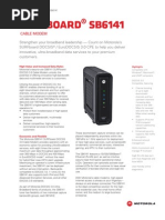 Motorola SURFboard SB6141 Cable Modem Data Sheet