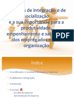 Métodos de Integração e de Socialização