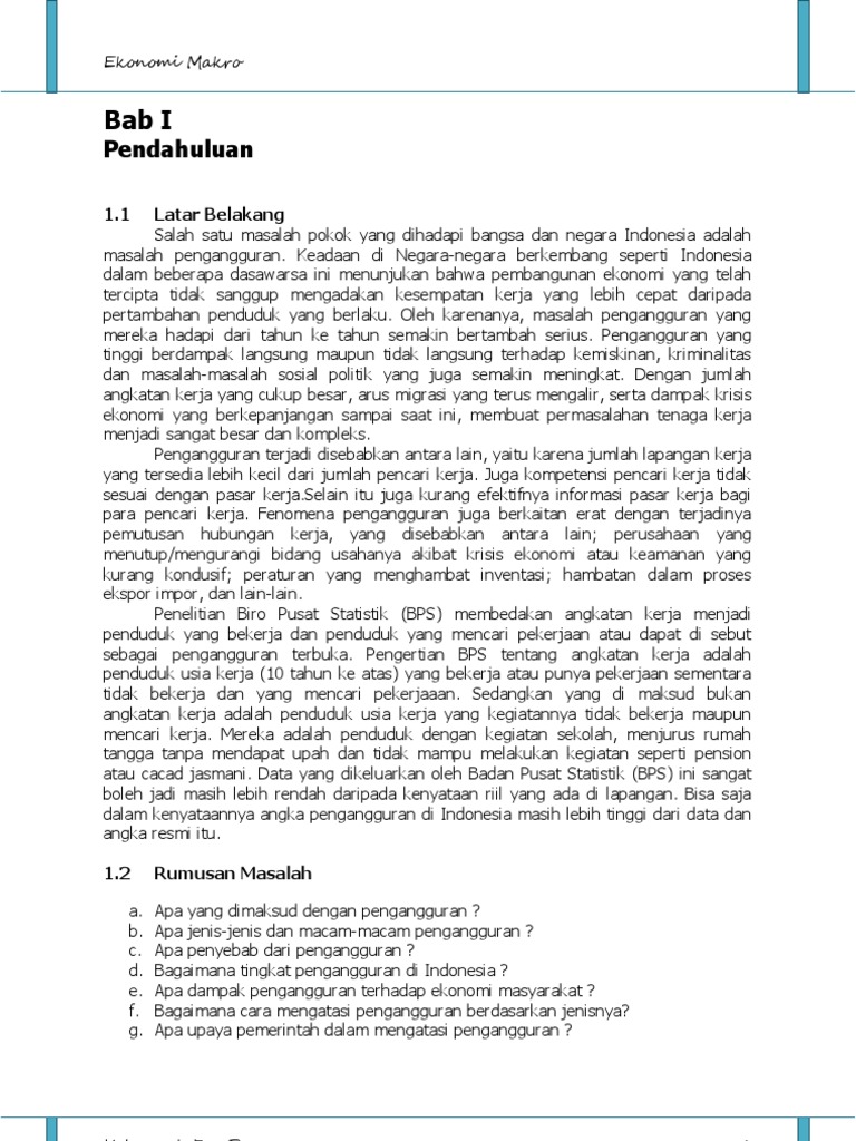 Makalah Tentang Masalah Ekonomi Dan Cara Mengatasinya
